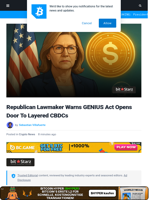 Republican Lawmaker Warns GENIUS Act Opens Door To Layered CBDCs | Bitcoinist.com