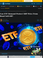Can ETF Demand Protect XRP Price From Bond Sell-Off?