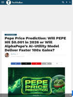 Pepe Price Prediction: Will PEPE Hit $0.001 in 2026 or Will AlphaPepe's AI-Utility Model Deliver Faster 100x Gains? - TechBullion
