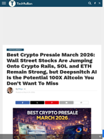 Best Crypto Presale March 2026: DeepSnitch AI Is the Explosive Limited Time Crypto Presale You Don’t Want to Miss