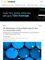 Oil-linked futures on Hyperliquid surge 5% after U.S.-Israel strike on Iran