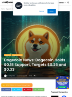 Dogecoin News: Dogecoin Holds $0.18 Support, Targets $0.26 and $0.33 | Live Bitcoin News