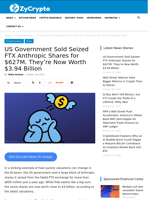 US Government Sold Seized FTX Anthropic Shares for $627M. They're Now Worth $3.94 Billion ⋆ ZyCrypto