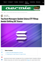 Solana ETF Filings Updated as SEC Signals Shift Toward Approval