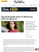 Ayyoub Bouaddi shines in World Cup debut for Morocco