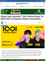 LBank Labs Launches “1001 Festival Seoul” at KBW 2025 To Empower Web3 Communities