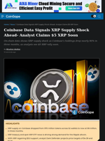 XRP Supply On Coinbase Crashes 90%, Major Ripple Rally Ahead?