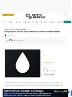 Iran proposes tolls on Strait of Hormuz amid oil market volatility