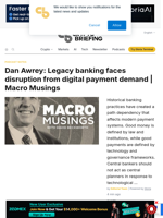 Dan Awrey: Legacy banking faces disruption from digital payment demand | Macro Musings