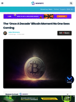 The ‘Once A Decade’ Bitcoin Moment No One Sees Coming
