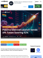 Plasma Mainnet Launch Sends XPL Token Soaring 52% | Live Bitcoin News