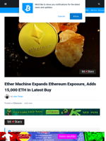 Ether Machine Expands Ethereum Exposure, Adds 15,000 ETH In Latest Buy | Bitcoinist.com
