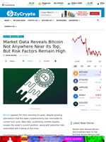 Market Data Reveals Bitcoin Not Anywhere Near Its Top, But Risk Factors Remain High ⋆ ZyCrypto