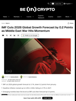 IMF Cuts 2026 Global Growth Forecast to 3.1% on US-Iran War