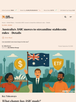 Australia's ASIC moves to streamline stablecoin rules - Details - AMBCrypto