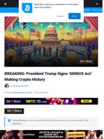 BREAKING: President Trump Signs ‘GENIUS Act' Making Crypto History | Bitcoinist.com