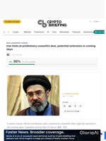 Iran hints at preliminary ceasefire deal, potential extension in coming days