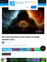 Nic Carter Says Bitcoin Has 3 Ways To Handle Satoshi’s Coins