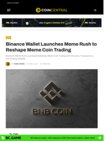 Binance Wallet Launches Meme Rush to Reshape Meme Coin Trading