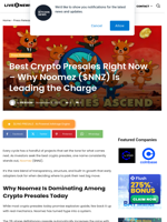 Best Crypto Presales Right Now – Why Noomez ($NNZ) Is Leading the Charge | Live Bitcoin News