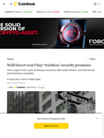 Wall Street won’t buy ‘trustless’ security promises
