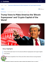 Trump Vows to Make America the ‘Bitcoin Superpower’ and ‘Crypto Capital of the World’