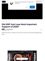 Did XRP Just Lose Most Important Support of 2025? - U.Today