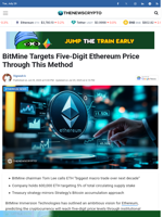 BitMine Targets Five-Digit Ethereum Price Through This Method