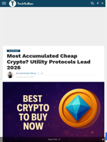 Most Accumulated Cheap Crypto? Utility Protocols Lead 2026 - TechBullion