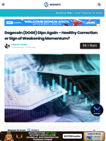 Dogecoin (DOGE) Dips Again – Healthy Correction or Sign of Weakening Momentum?