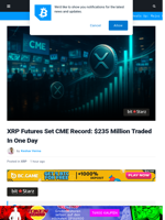 XRP Futures Set CME Record: $235 Million Traded In One Day
