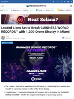 Loaded Lions Set to Break GUINNESS WORLD RECORDS™ with 1,200-Drone Display in Miami - TheNewsCrypto