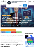 WLFI News: WLFI Deploys USD1 Stablecoin on AB Chain to Power Faster Stablecoin Payments | Live Bitcoin News