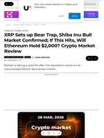 XRP Sets up Bear Trap, Shiba Inu Bull Market Confirmed; If This Hits, Will Ethereum Hold $2,000? Crypto Market Review - U.Today