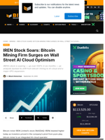 Why Bitcoin Miner IREN’s Stock Is Soaring On AI Cloud News
