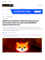 SHIB Price Prediction: MACD Stays Bearish and Stochastics Flash Oversold as $0.00000512 Support Holds the Line - Blockchain.News