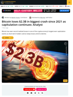 Bitcoin Posts $2.3B Loss In Historic Capitulation Event