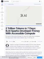 2 Trillion Tokens in 7 Days: B.AI Sparks Developer Frenzy With Accessible Compute