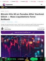Bitcoin Hits $0 on Paradex After Starknet Glitch