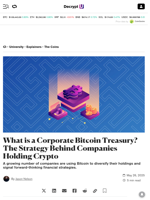 What is a Corporate Bitcoin Treasury? The Strategy Behind Companies Holding Crypto - Decrypt