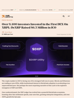 Over 9,400 investors Invested in the First DEX On XRPL: DeXRP Raised $6.5 Million in ICO - AMBCrypto
