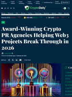 Award-Winning Crypto PR Agencies Helping Web3 Projects Break Through in 2026 - Crypto Daily