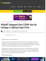 WhiteBIT Safeguards Over $150M: How the Exchange is Fighting Crypto Crime