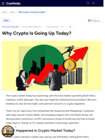 Why Crypto is Going Up Today