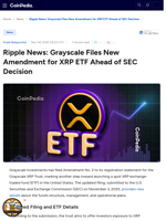 Ripple News: Grayscale Files New Amendment for XRP ETF Ahead of SEC Decision