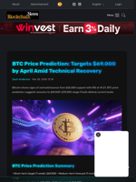 BTC Price Prediction: Targets $69,000 by April Amid Technical Recovery - Blockchain.News