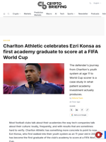 Charlton Athletic celebrates Ezri Konsa as first academy graduate to score at a FIFA World Cup