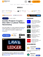 Inside Project Crypto – The SEC’s Latest Token Taxonomy – Law and Ledger Bitcoin News