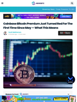 Coinbase Bitcoin Premium Just Turned Red For The First Time Since May — What This Means