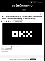 OKX Launches X-Perps in Europe: MiFID-Regulated Crypto Derivatives